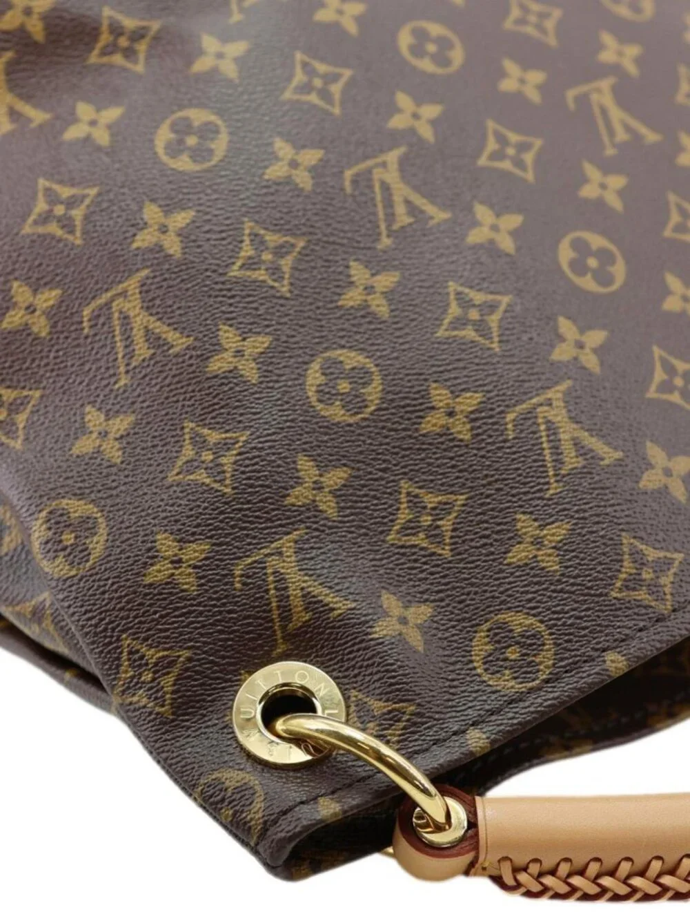 Louis Vuitton Artsy MM Monogram Canvas Hobo Bag Brown